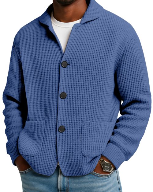Autumn And Winter Solid Color Stand Collar Knitted Sweater Jacket