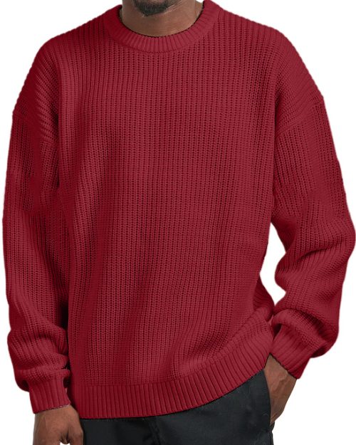Men's Casual Everyday Crew Neck Basic Sweater